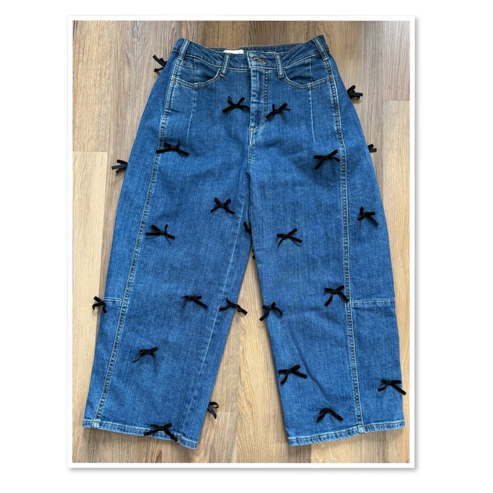 Pilcro The Kenna Heritage Barrel Jeans - Bow Edition